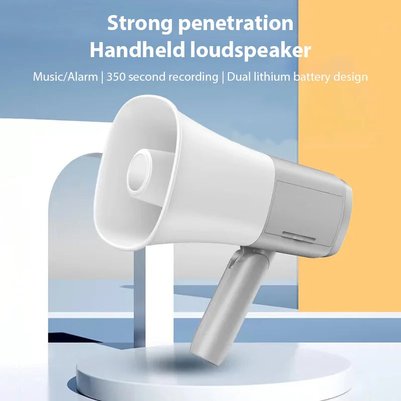 Portable Megaphone Speaker Handheld Sound Amplifier Foldable Handle Adjustable Volume For Outdoor Sports Cheerleading Coaches