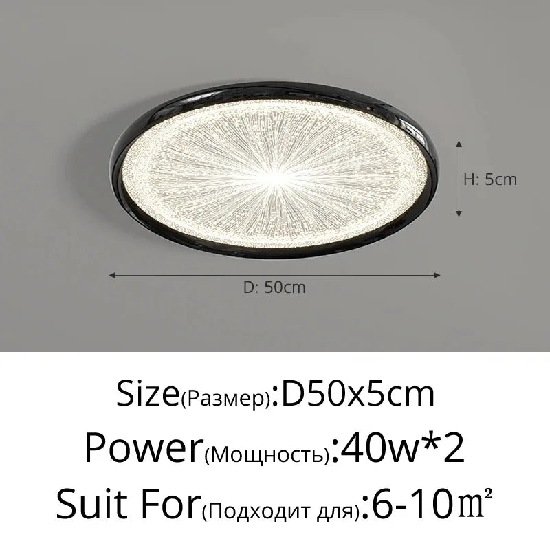 2026 New Modern LED Ceiling Lamp For Living Room Restaurant Round Lighting Fixture Bedroom Study Home Decor Firework Panel Lamp