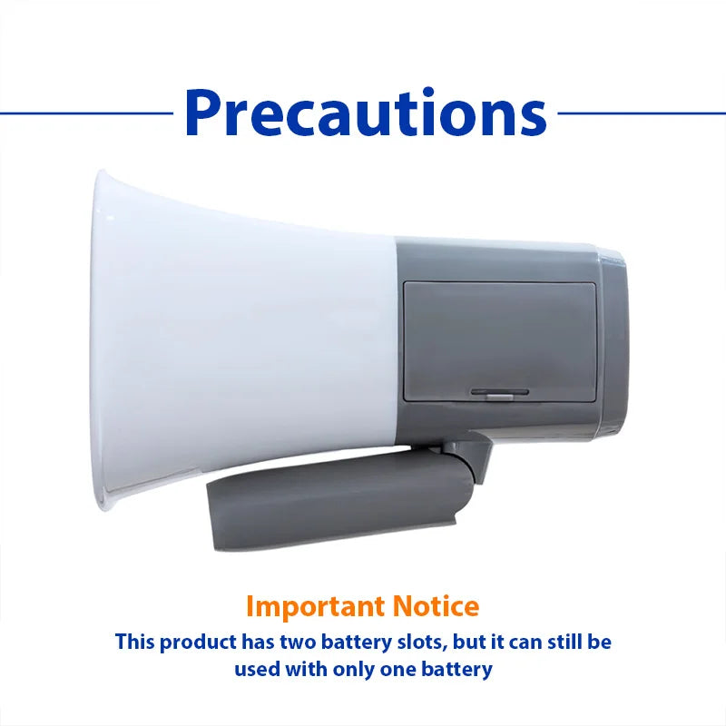 Portable Megaphone Speaker Handheld Sound Amplifier Foldable Handle Adjustable Volume For Outdoor Sports Cheerleading Coaches