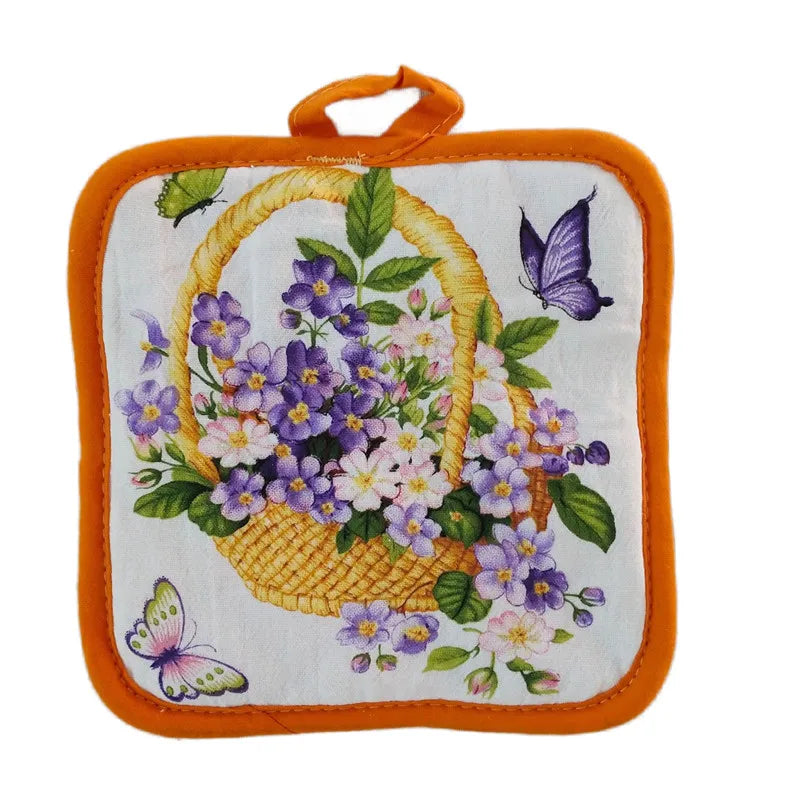 1Pc 16.5x16.5cm Square Sewing Cotton Heat Resistant Potholder Pot Holder Pads Table Placemat Kitchen Baking Tool
