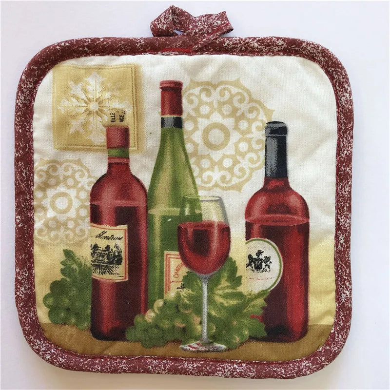 1Pc 16.5x16.5cm Square Sewing Cotton Heat Resistant Potholder Pot Holder Pads Table Placemat Kitchen Baking Tool