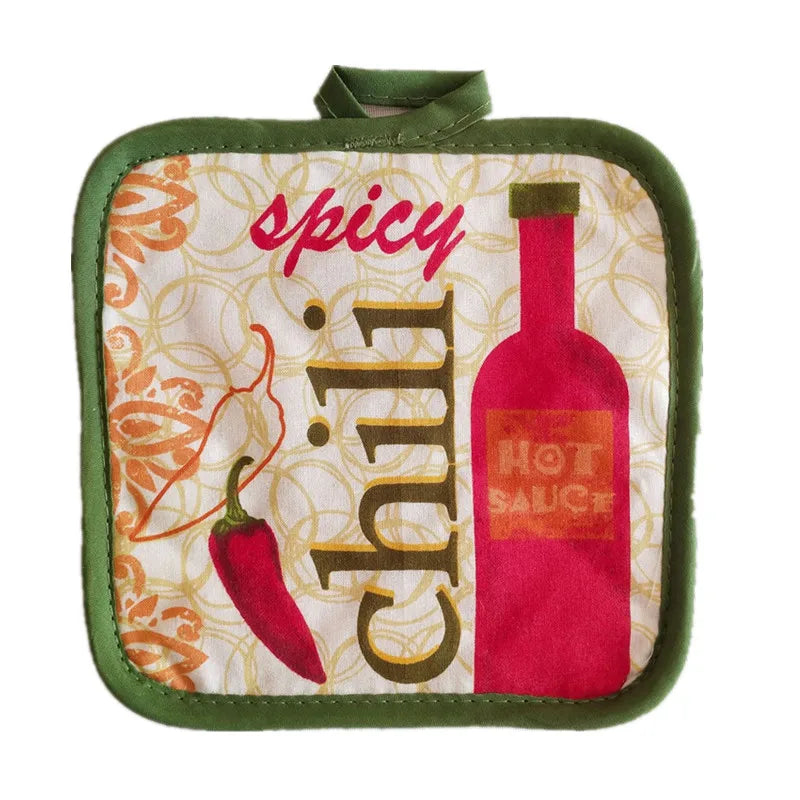 1Pc 16.5x16.5cm Square Sewing Cotton Heat Resistant Potholder Pot Holder Pads Table Placemat Kitchen Baking Tool