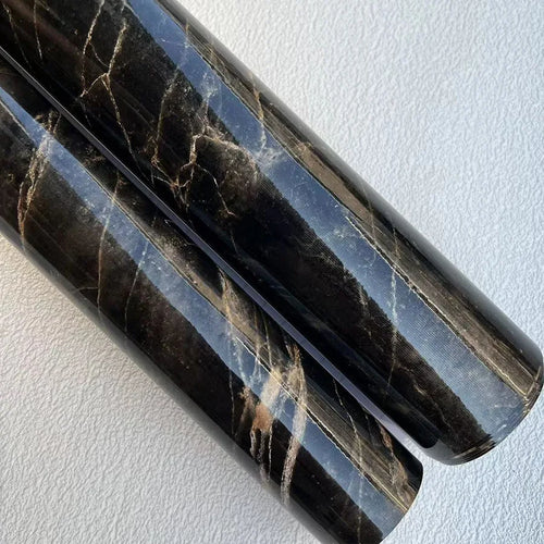 1 Piece Black Marble Patterned Wall Background Wall Stickers Oil and Dirt Resistant Furniture Renovation Self-adhesive Wallpaper