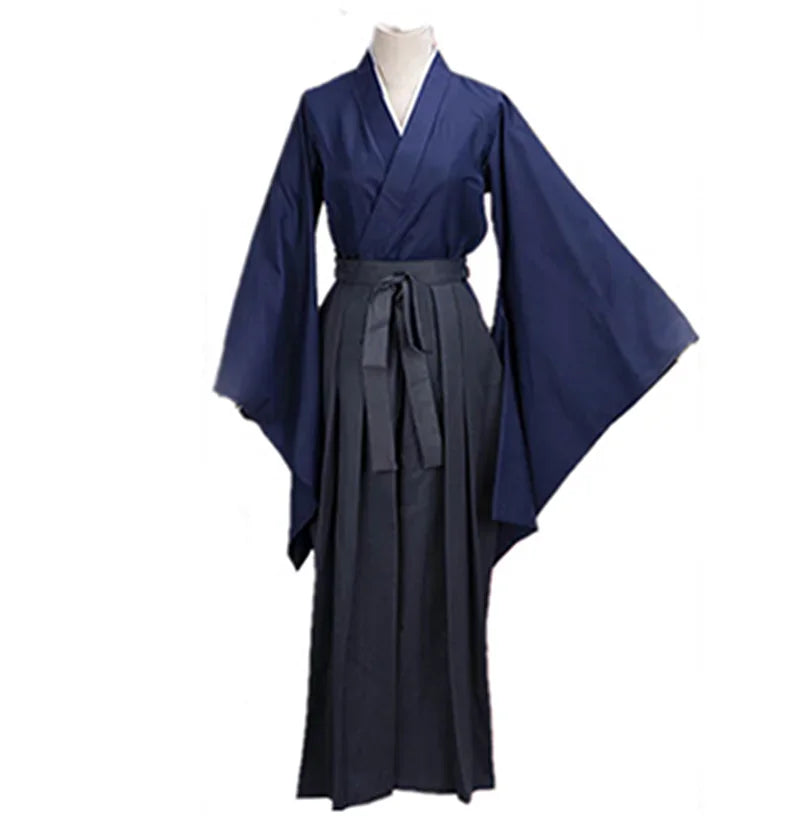 2025 Rurouni Kenshin Himura Kenshin Kimono Cosplay Costume Custom Any Size red blue kimono men Cosplay Kimono