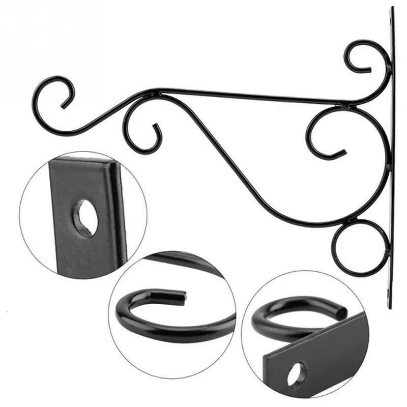 1PCS Iron Wall Hanging Rack Flower Hook Bracket Hanger Art Plant Holder