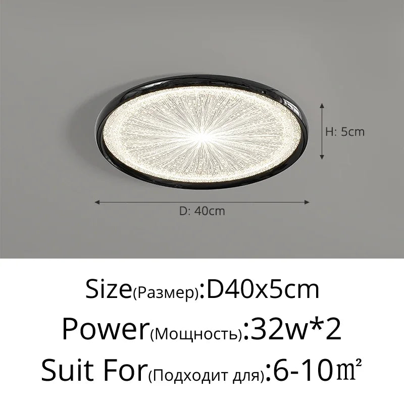 2026 New Modern LED Ceiling Lamp For Living Room Restaurant Round Lighting Fixture Bedroom Study Home Decor Firework Panel Lamp