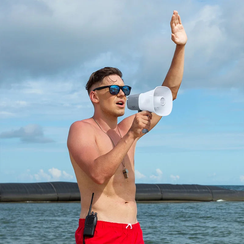 Portable Megaphone Speaker Handheld Sound Amplifier Foldable Handle Adjustable Volume For Outdoor Sports Cheerleading Coaches
