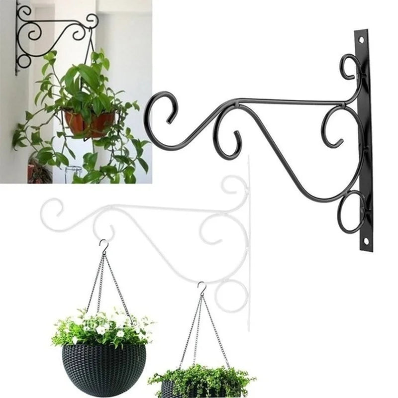 1PCS Iron Wall Hanging Rack Flower Hook Bracket Hanger Art Plant Holder