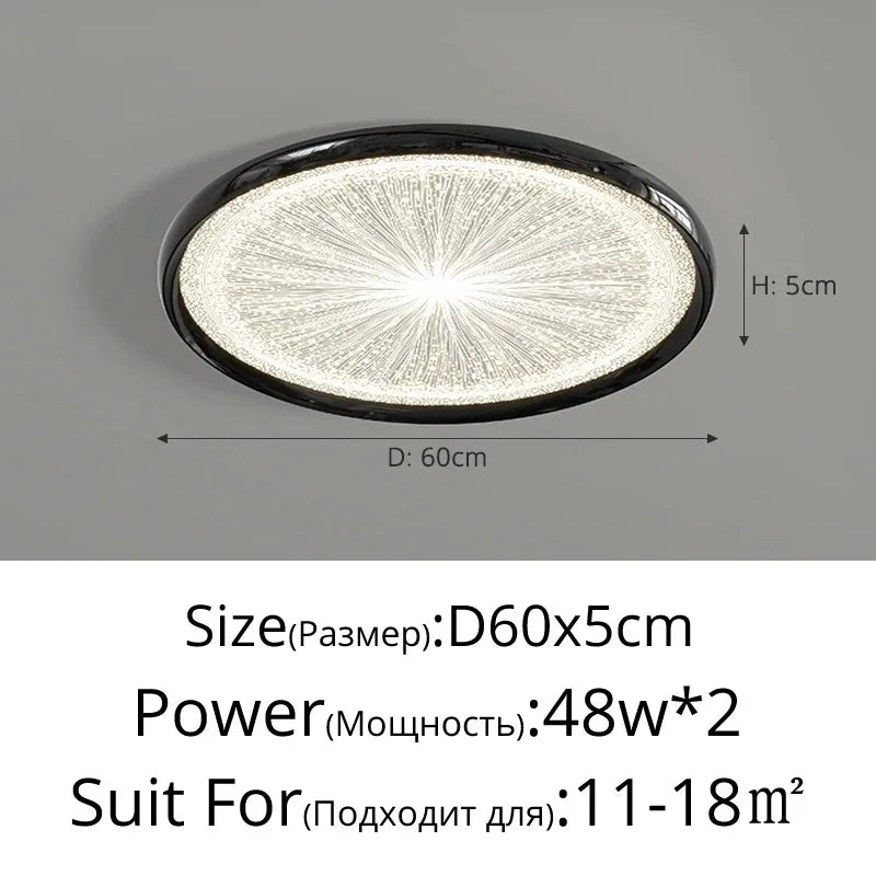 2026 New Modern LED Ceiling Lamp For Living Room Restaurant Round Lighting Fixture Bedroom Study Home Decor Firework Panel Lamp
